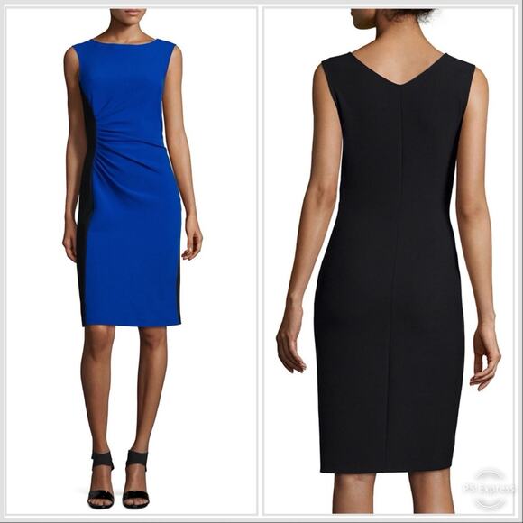 Diane von Furstenberg Laura Sleeveless Ruched Sheath Dress - Picture 2 of 12